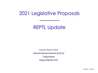 Insights into 2021 REPTL Legislative Proposals Update and Process