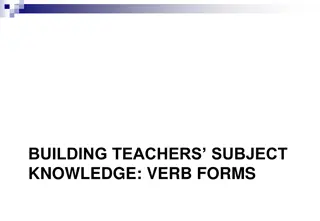 Verb Forms and Tenses in English Writing