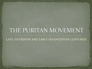 Puritan Movement in the Late 16th and Early 17th Centuries