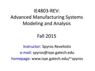 Advanced Manufacturing Systems Modeling and Analysis Course Overview