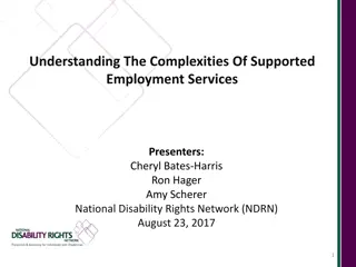 Supported Employment Services for Individuals with Significant Disabilities