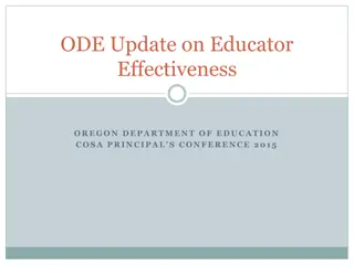 Educator Effectiveness Update at Oregon Education Conference 2015