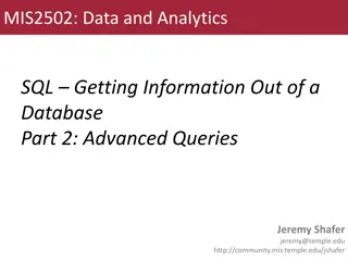 Advanced SQL Queries for Database Information Retrieval