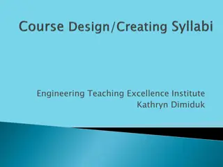 Teaching Excellence in Engineering Institute - Course Structure Overview