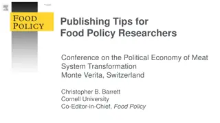 Insights for Journal Submissions to Food Policy Conference