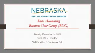 State Accounting Business User Group (BUG) Meeting Details December 1st, 2020