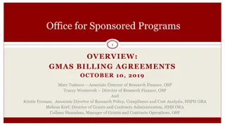 Managing Billing Agreements in Sponsored Research Programs
