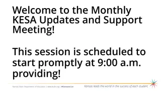 KESA Updates and Support Meeting: December 2021 Information