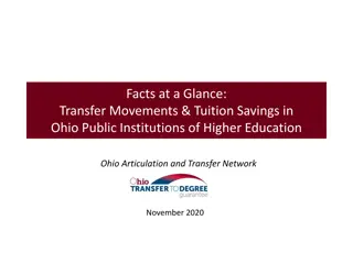 Transfer Movements and Tuition Savings in Ohio Higher Education