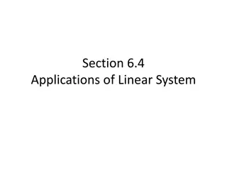 Linear System Applications: Break Even Point and Water Tanks Filling