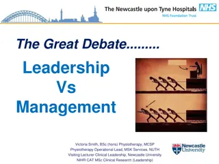 Leadership vs Management in Today's NHS: Insights by Victoria Smith