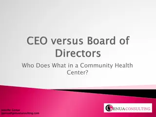 Roles and Responsibilities in Community Health Centers