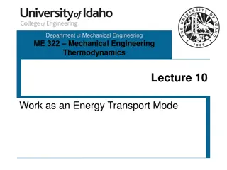 Mechanical Engineering Thermodynamics and Work Modes