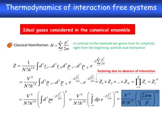 Thermodynamics of Interaction-Free Ideal Gases in Canonical Ensemble