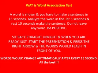 Positive Word Association Test: Create Meaningful Sentences in 15 Seconds