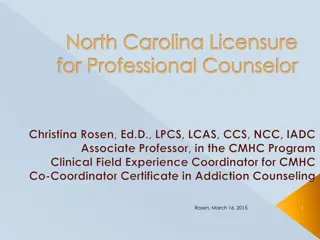 North Carolina Licensure for Professional Counselors: Application Process and Requirements