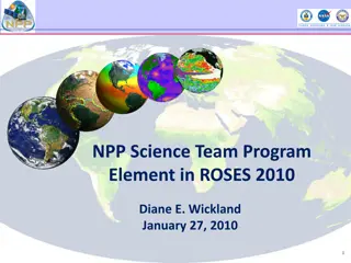 NPP Science Team Program Element in ROSES 2010 Overview
