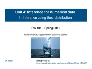 Statistical Science: Inference for Numerical Data Using T-Distribution