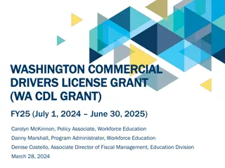 Washington CDL Grant Program: Funding for Commercial Driver's License Training