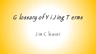 Key Terms and Figures in Yi Jing Tradition