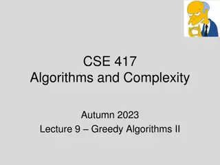Understand Greedy Algorithms in CSE 417: Lecture Highlights