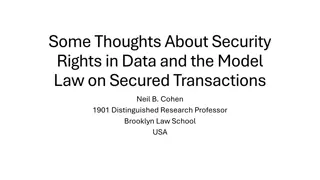 Security Rights in Data and Model Law on Secured Transactions