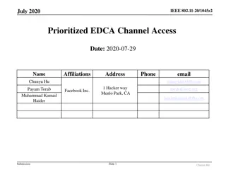 IEEE 802.11-20 Prioritized EDCA Channel Access Details