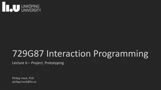 Prototyping Strategies for Interaction Programming Projects