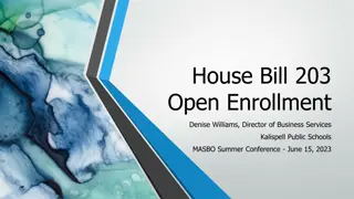 House Bill 203 Open Enrollment Basics