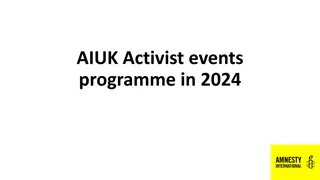 2024 Activist Events Programme: Goals, Plans, and Objectives