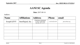 IEEE 802.11-17/1222r2 AANI SC Meeting Agenda September 2017
