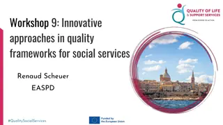 Innovative Approaches in Quality Frameworks for Social Services Workshop