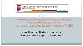 Innovative Faculty Development Program in Blended and Online Teaching