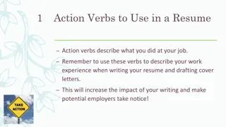 Effective Action Verbs for Resume Writing