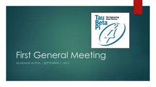 Alabama Alpha General Meeting Agenda and Announcements