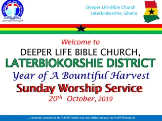 Deeper Life Bible Church Laterbiokorshie Ghana Worship Service & Reflections