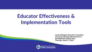 Educator Effectiveness & Implementation Tools