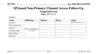 Improving Channel Utilization with SP-Based Non-Primary Channel Access