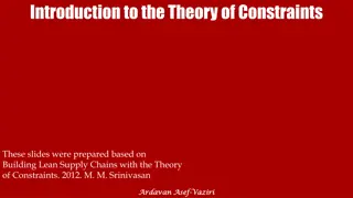 Theory of Constraints in Production Planning Example