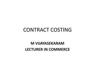 Job Costing and Contract Costing Methods
