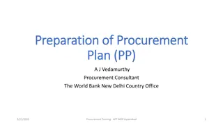 Comprehensive Procurement Plan Preparation Guidelines