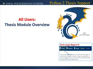 Python 2 Thesis Support: Enhancing Workflow Efficiency and Transparency
