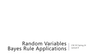 Real World Applications of Random Variables and Bayes' Rule in CSE 312 Spring Lecture 9