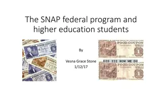 Federal SNAP Program Eligibility for Higher Education Students