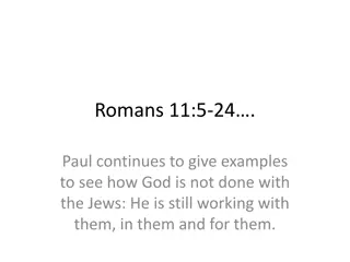 Divine Engagement with the Jews: Insights from Romans 11