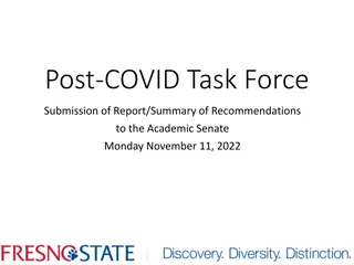 Post-COVID Task Force Recommendations and Policies for Higher Education