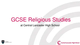 GCSE Religious Studies at Central Lancaster High School