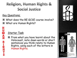 Religion, Human Rights & Social Justice Studies