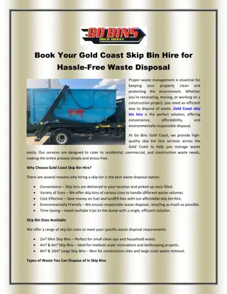 Book Your Gold Coast Skip Bin Hire for Hassle-Free Waste Disposal