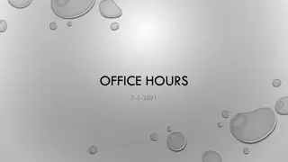 Office Hours Agenda and Budget Review for Vaccination Program